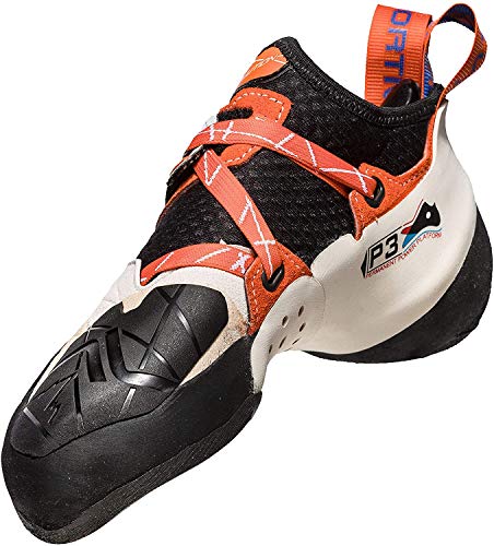 LA SPORTIVA Solution Woman White/Lily Orange, Zapatillas de Escalada, 36.5 EU