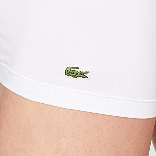 Lacoste 5H3389 Boxer Corto para Hombre, Noir/Blanc-Argent Chine, S (Pack de 3)