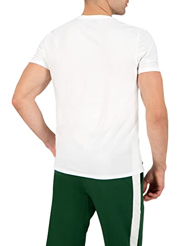 Lacoste TH3455 Camiseta, Blanc, S para Hombre