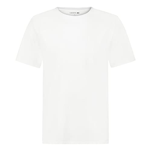 Lacoste TH3455 Camiseta, Blanc, S para Hombre