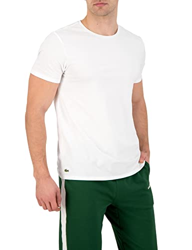 Lacoste TH3455 Camiseta, Blanc, S para Hombre