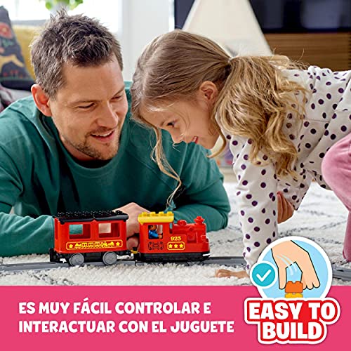 LEGO 10874 Duplo Tren de Vapor con Mini Figuras, Luz y Sonido, Batería y Función Radiocontrol, Set de Ladrillos para Niños de Entre 2 y 5 Años