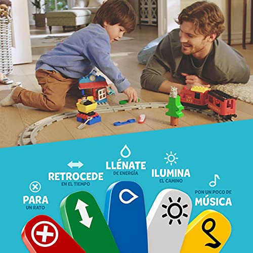 LEGO 10874 Duplo Tren de Vapor con Mini Figuras, Luz y Sonido, Batería y Función Radiocontrol, Set de Ladrillos para Niños de Entre 2 y 5 Años