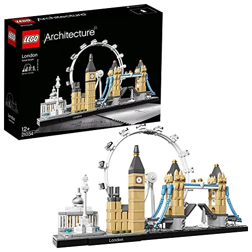 LEGO 21034 Architecture Londres, Set de Construcción Creativa, London Eye, Big Ben, Tower Bridge, Maqueta Coleccionable