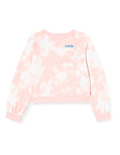 Levi's kids Lvg Benchwarmer Crew Sweatshrt Sudadera, Almond Tie Dye, 8 años para Niñas