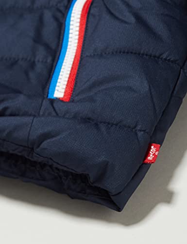 Levi's kids LVN-Puffer de Medios Mixtos Chaqueta, Azul a Cuadros, 24 Meses para Bebés