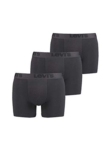 Levi's Premium Men's Boxer Briefs (3 Pack) Calzoncillos, Negro, L (Pack de 3) para Hombre