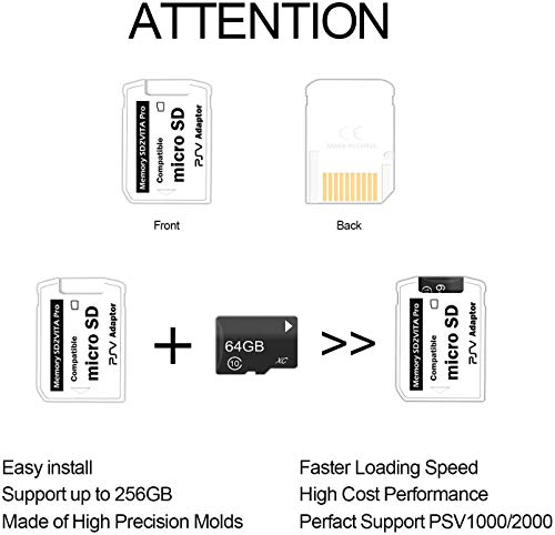 LEXINCHENG SD2VITA Pro Adaptador Pro 5.0 para tarjeta de memoria PS VITA 3.60 Henkaku Micro SD PSVITA