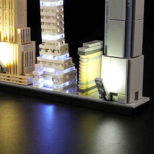 LIGHTAILING Conjunto de Luces (Architecture Ciudad de Nueva York) Modelo de Construcción de Bloques - Kit de luz LED Compatible con Lego 21028 (NO Incluido en el Modelo)