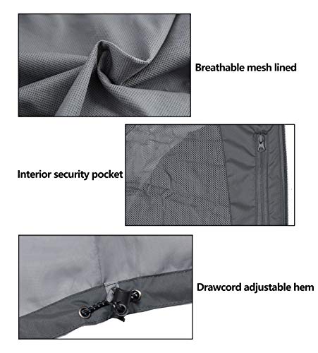 Little Donkey Andy - Chaqueta impermeable para hombre, para exteriores, chaqueta ligera para senderismo y para viajar