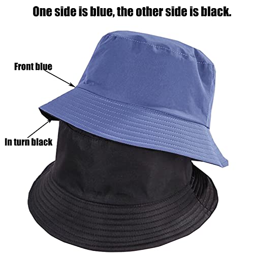 liuer Sombrero del Pescador 4PCS Gorro Pescador Unisex Algodón Plegable Bucket Hat Al Aire Libre Visera Mujeres Hombres Sombrero de Sol de Playa para Senderismo Camping(Doble Cara Color)