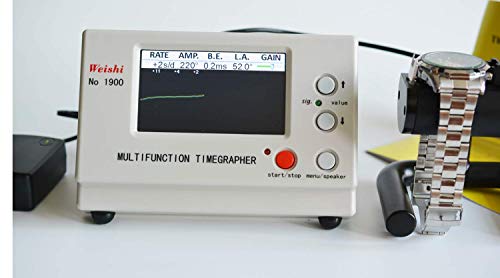 LLF Multifunción Timegrapher Pantalla LCD NO.1900, nuevo Coaxial MTG Watch Tester Timing Machine Tester Herramientas (Europe Plug)