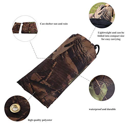 Lona impermeable para tienda de campaña de camuflaje militar,toldo de hoja duradero, cubierta de lluvia para toldo,cubierta de lluvia para tienda, para acampar/refugio/senderismo(2*2 meters)