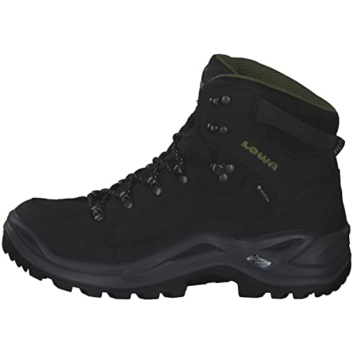 Lowa Renegade GTX Mid - Botas de senderismo impermeables para hombre con Goretex, color Negro, talla 46.5 EU