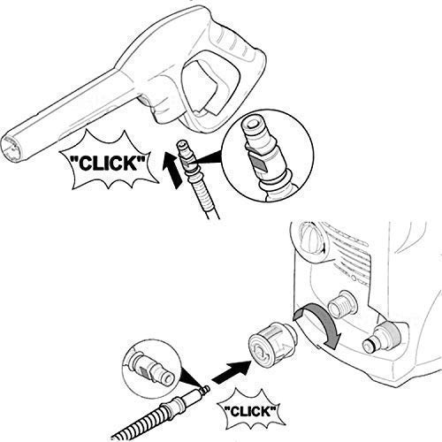 Manguera de alta presión M&M Smartek compatible con el limpiador de alta presión K2 - K7 de Kärcher a partir del año 2008 Click Quick Connect like 2.641-721.0