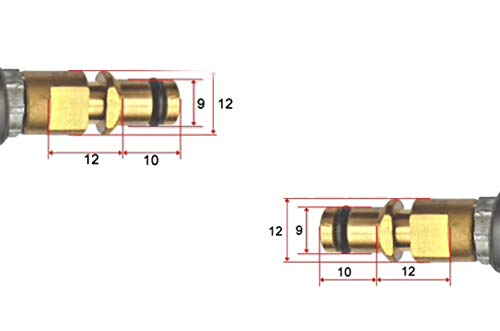 Manguera de alta presión para todos los limpiadores de alta presión Kärcher K2 K3, K4, K5 K6 K7 House & Garden Serie A a partir de 2008 con sistema de ranuras de acoplamiento rápido Click