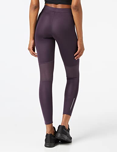 Marca Amazon - AURIQUE Mallas Largas de Deporte Mujer, Morado (Nightshade), 40, Label:M