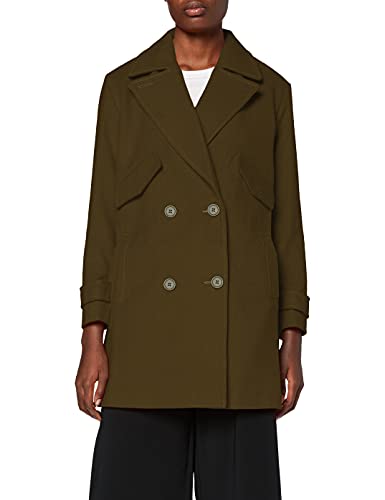 Marca Amazon - find. Abrigo Cruzado Mujer, Verde (Other), 40, Label: M