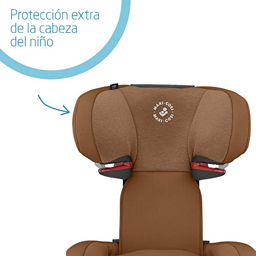 Maxi-Cosi RodiFix AirProtect Silla Coche Grupo 2/3 ISOFIX, 15 - 36 kg, Silla Auto Reclinable, Crece con el Niño 3.5 - 12 Años, Color Authentic Cognac (marrón)