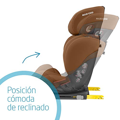 Maxi-Cosi RodiFix AirProtect Silla Coche Grupo 2/3 ISOFIX, 15 - 36 kg, Silla Auto Reclinable, Crece con el Niño 3.5 - 12 Años, Color Authentic Cognac (marrón)