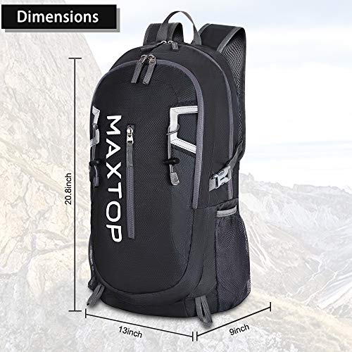 MAXTOP Mochilas ligeras plegables de viaje Unisex Mochila de 40L Mochila de viaje Senderismo Senderismo Mochila impermeable para senderismo Bicicleta Mujeres Hombres