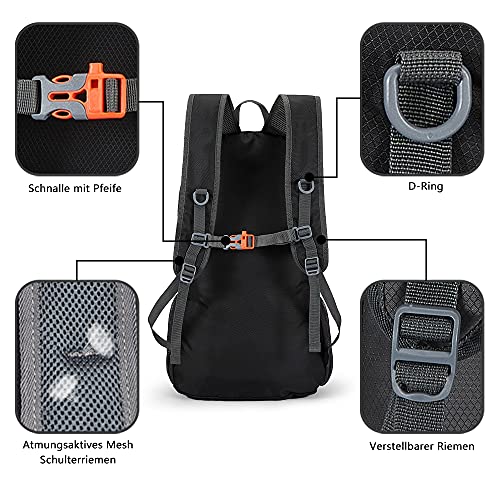 MAXTOP Mochilas ligeras plegables de viaje Unisex Mochila de 40L Mochila de viaje Senderismo Senderismo Mochila impermeable para senderismo Bicicleta Mujeres Hombres