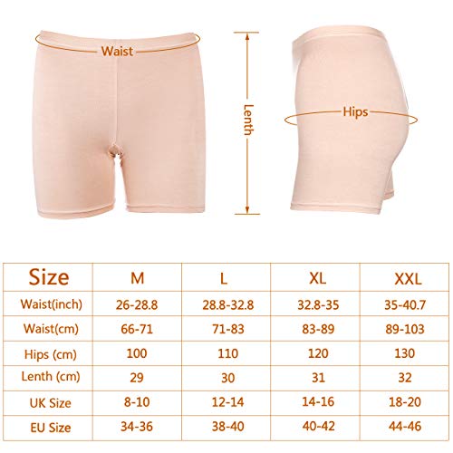 MELLIEX 2 Piezas Mujer Short Leggings Boxer Algodon Pantalones de Seguridad sin Costuras Soft Bragas de Cortos