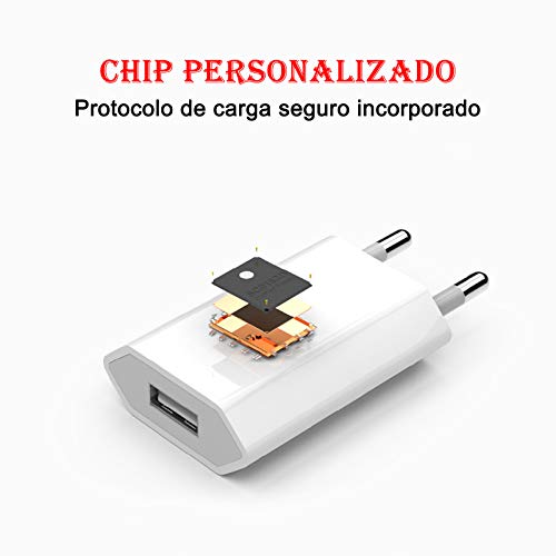 MEROM Cargador Fuente de Alimentación 5V 1A para i Phone 5S 6 6S 6 Plus 6S Plus 7 7 Plus 8 8 Plus XS X XS MAX i Pod Touch 5G Nano 7G Cable Adaptador USB