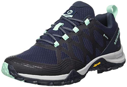 Merrell Siren 3 GTX, Zapatillas de Senderismo Mujer, Azul Navy Dragonfly, 38 EU