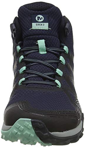 Merrell Siren 3 Mid GTX, Botas de Senderismo Mujer, Azul (Navy/Dragonfly), 40 EU