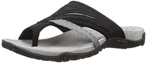 Merrell Terran Post II, Chanclas Mujer, Negro (Black), 40 EU