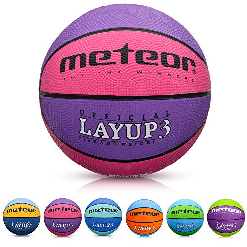 meteor Balón Baloncesto Talla 3 Pelota Basketball Bebe Ball - para niños y jouvenes para Entrenar y Jugar - Layup