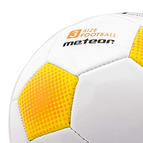 meteor Balón de Fútbol para Niños y Juventud y Adultos Tamaño 5 4 3 1 para Ejercicio Al Aire Libre Juego Entrenamiento de Football (#4, Blanco)