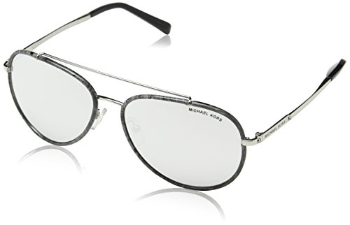 Michael Kors IDA 59 Gafas de Sol, Gray Marble/Silver 11666G, Unisex-Adulto