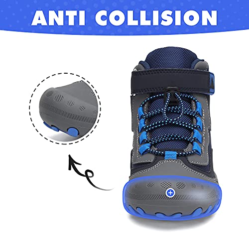 Mishansha Zapatillas de Trekking Niño Niña Ligeras Calzado Senderismo comodas Antideslizante Botas de Trekking para Exteriores Montaña, Azul 38 EU