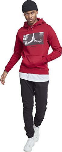 Mister Tee Pray Hoody Sudadera, Rojo-Ruby, XS para Hombre