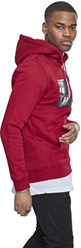 Mister Tee Pray Hoody Sudadera, Rojo-Ruby, XS para Hombre