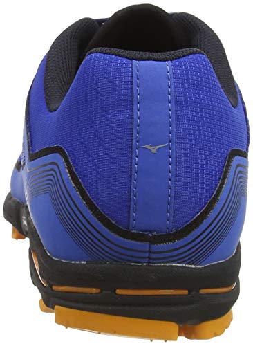 Mizuno Wave Hayate 6, Trail Running Shoe Hombre, Azul (Blue/Lunarrock/Forange), 42 EU