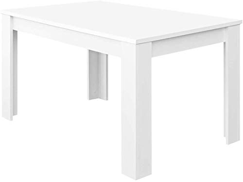 Mobelcenter – Mesa de Comedor Extensible Kendra – Mesa de Salón o Cocina – Medidas: Ancho: 140 cm x Fondo: 90 cm x Alto: 78 cm – Ancho Mesa Extendida: 190 cm (Blanco Artik) - (1088)