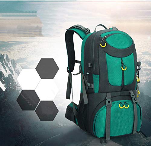 Mochila Senderismo y Montaña 40L ideal para acampada, trekking tanto para hombre y mujer ideal como equipaje de mano 40x20x25 para el avión (verde)