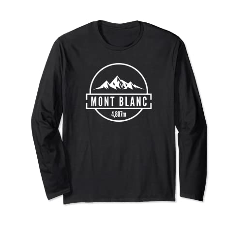 Mont Blanc Alpes Montaña Minimalista Manga Larga