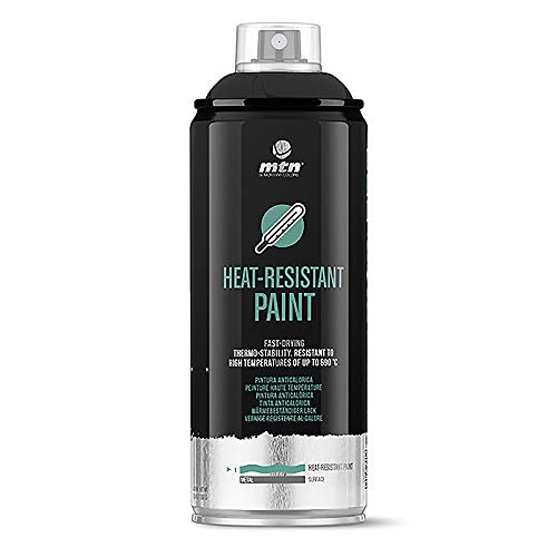 Montana Colors MTN PRO Pintura Alta Temperatura - Anticalórica Negro, Spray 400ml