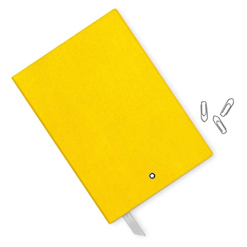 Montblanc 116519 - Cuaderno #146 Fine Stationery – Diario de piel con páginas de líneas – Bloc para apuntes A5 – 150 x 210 mm, 192 páginas, tapa color amarillo