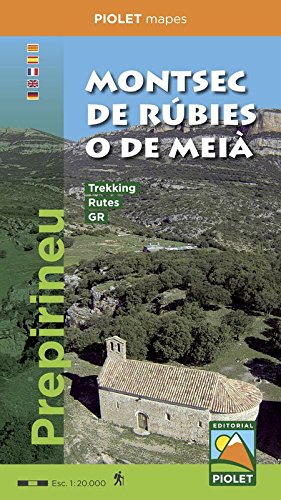 Montsec de Rúbies o de Meià. 1:20.000. mapa excursionista. Piolet.