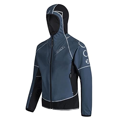 MONTURA - Chaqueta para hombre antiviento softshell Run Flash – Azul ceniza. Azul Ceniza - 86 M