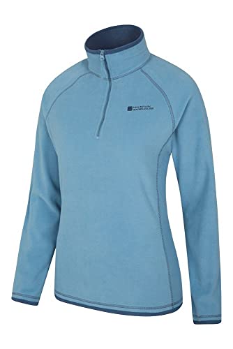 Mountain Warehouse Jersey de microfelpa Montana para Mujer - Media Cremallera - Transpirable y de rápido Secado - Cómodo y cálido - para Viajar, Invierno Azul 46