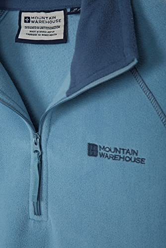 Mountain Warehouse Jersey de microfelpa Montana para Mujer - Media Cremallera - Transpirable y de rápido Secado - Cómodo y cálido - para Viajar, Invierno Azul 46