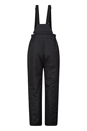 Mountain Warehouse Moon El esquí de Las Mujeres jadeó - los Pantalones Impermeables de Las señoras, Cintura Ajustable, Equipo Desmontable del esquí de los apo, Invierno Negro 34