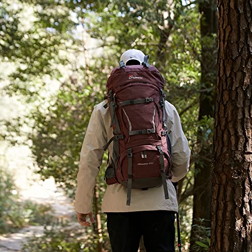 MOUNTAINTOP 50L Mochilas de Senderismo Hombre Mochila Trekking Unisex Mochila Montaña Viaje Mujer Impermeable Acampada 69x30x19cm-6396