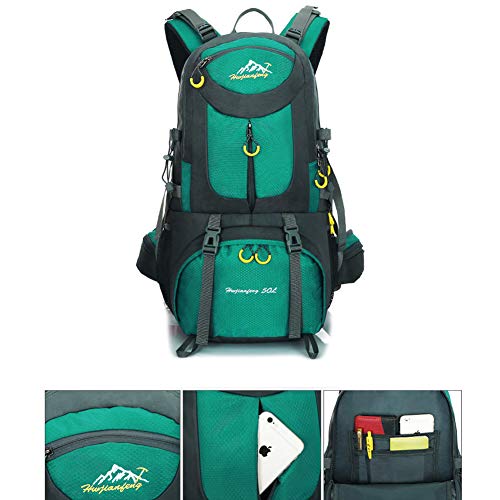 MOZX Mochila De Senderismo,40-60L Mochila Liviana Y Duradera Senderismo Daypacks Plegable Duradera A Prueba De Agua Mochila,para Deportes Al Aire Libre Camping Ciclismo A Pie,G,50l